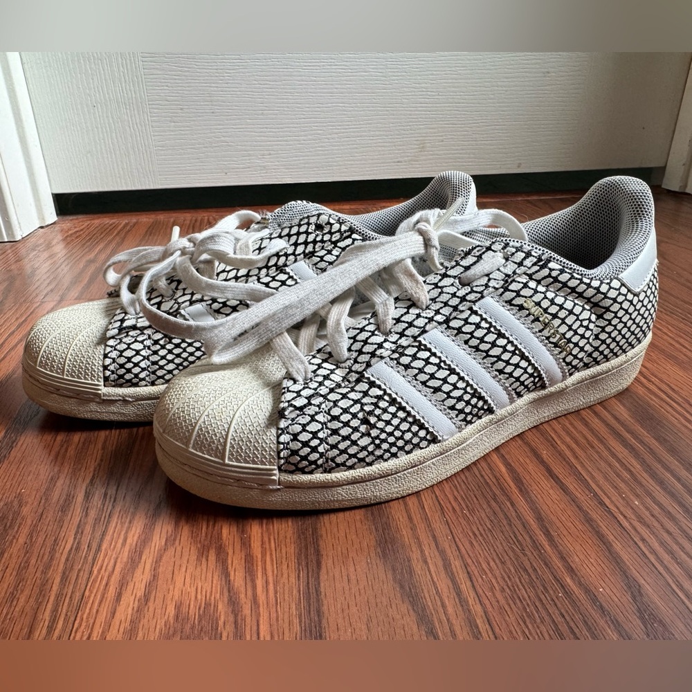 Adidas Originals Superstar Snake Pack - Size 5.5 - Black and White